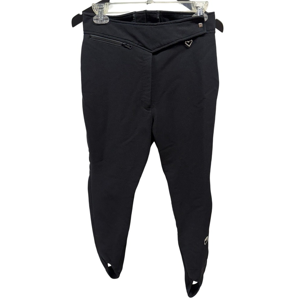 Obermeyer Vintage Women's 14R Black Wool Blend Stirrup Ski Pants